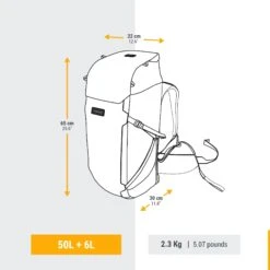 WOMEN’S TRAVEL TREKKING BACKPACK TRAVEL 900 50+6 L WITH SUITCASE OPENING -Decathlon k00098c9abe81ff0b556ccc914d17294b 1