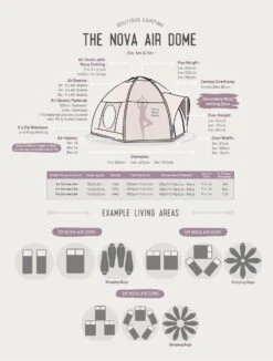 Nova Air Dome Tent -Decathlon k0efb62f6c44ca5417c4d6375d785ca45