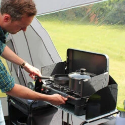 Twin Burner Gas Stove & Grill -Decathlon k37f16a71d8b358cebe612ce5dcfbe5ff