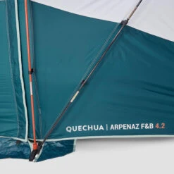 Quechua 4 Man Blackout Tent With Poles - Arpenaz 4.2 F&B -Decathlon k3c383bdfb0cb04406b660f69de390900