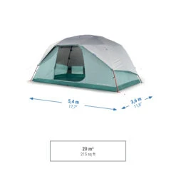 Quechua 6 Man Tent With Poles -Decathlon k3febcb84e26fd2dfafdc9e9ce30cd267