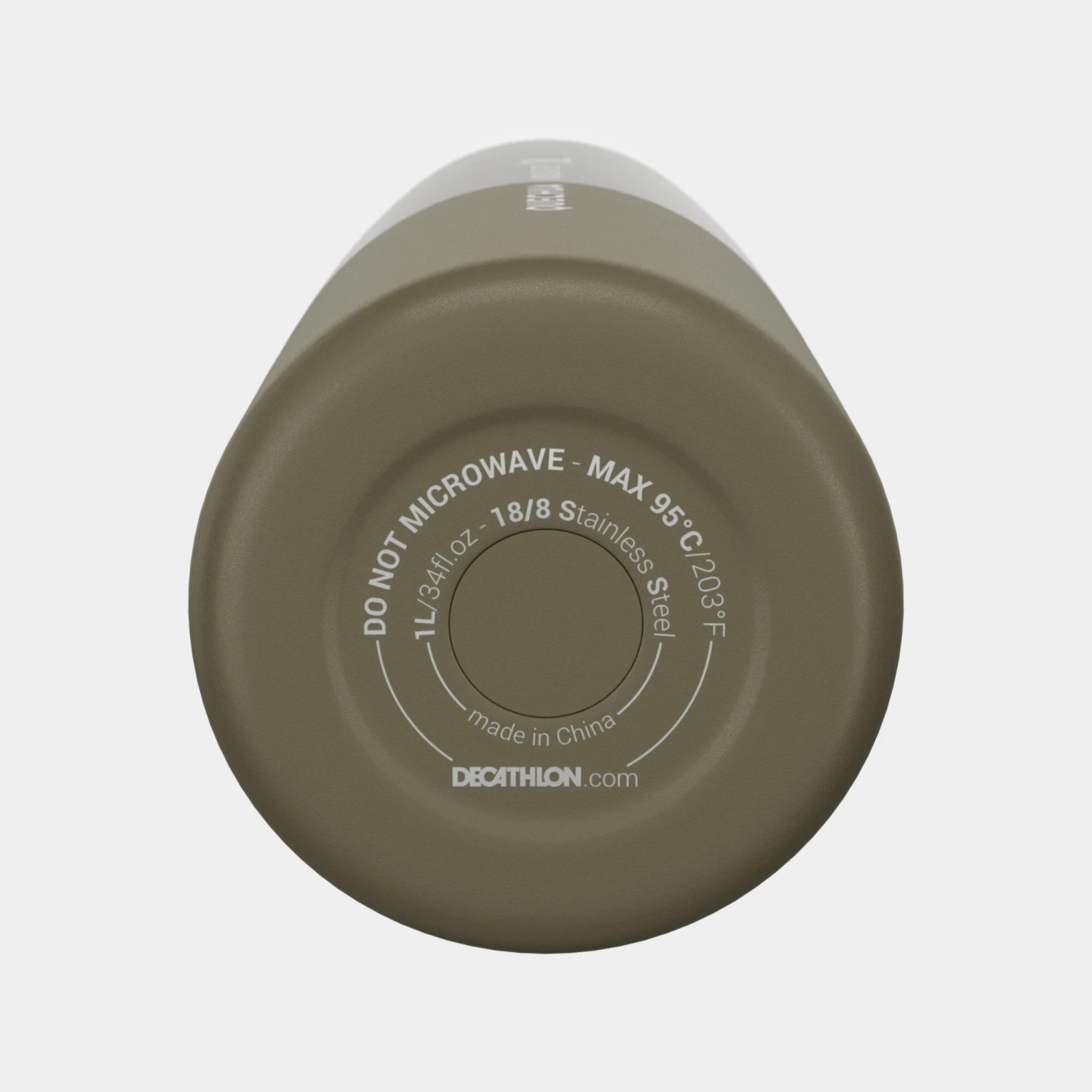 Quechua Isothermal Stainless Steel Hiking Flask MH500 1 L Khaki 12 Quechua Isothermal Stainless Steel Hiking Flask MH500 1 L Khaki - Image 10