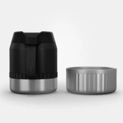 Quechua Stainless Steel Isothermal Food Box For Hiking MH500 0.8 L With Bowl Black -Decathlon k65696e8c1e3be71e5d620f434004ef50