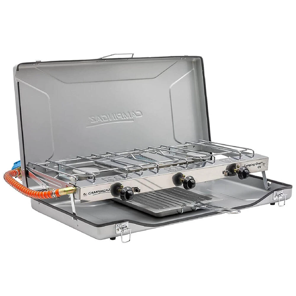 Campingaz Double Burner And Grill Chef Folding CV Stove 3 Campingaz Double Burner And Grill Chef Folding CV Stove