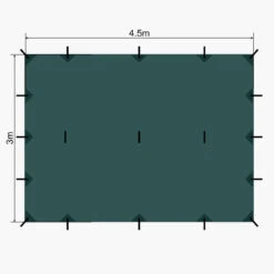 Lomo 4.5m X 3m Bushcraft Tarp -Decathlon k86e40696c1198b06e76a40eac7095095