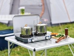 Campingaz 2-BURNER CAMP & GRILL STOVE -Decathlon k8f24fb49b7a94f9bed1b63db76832075