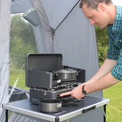 Twin Burner Gas Stove & Grill -Decathlon k94ac72afadd1e54edcbba984aab67da4