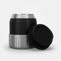 Quechua Stainless Steel Isothermal Food Box For Hiking MH500 0.8 L With Bowl Black -Decathlon ka2e12d4fd47de5b6c38e2f06a732e432