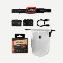 RECHARGEABLE HEADLAMP - 600 LUMENS -Decathlon kb8407c51adf5a52666fb6c20083cbffe