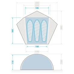 3 Man Dome Trekking Tent - MT900 -Decathlon kd820af0f861d344440f1cee721775940