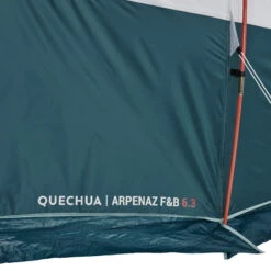 Quechua 6 Man Blackout Tent With Poles - Arpenaz 6.3 F&B -Decathlon ke4cc94bb9f26674bedf8133a1a4ba587