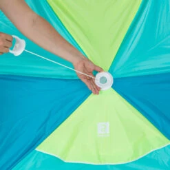 3-person Sun Shelter Beach Parasol UPF50+ Iwiko 180 - Blue Yellow -Decathlon kf3b46ae99fd9026b2ba7d07ec8af48c5